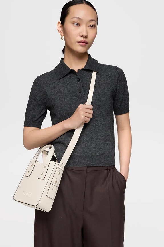 Tous Tote bag de damă cu imitație de piele bej 2002373701