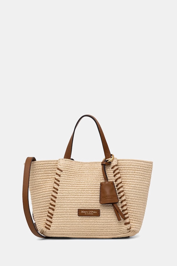 Marc O'Polo geantă crossbody pentru femei împletită bej 5000010832