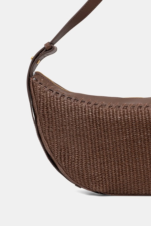 Accesorii Marc O'Polo geantă croissant pentru femei împletită 5000010833 maro