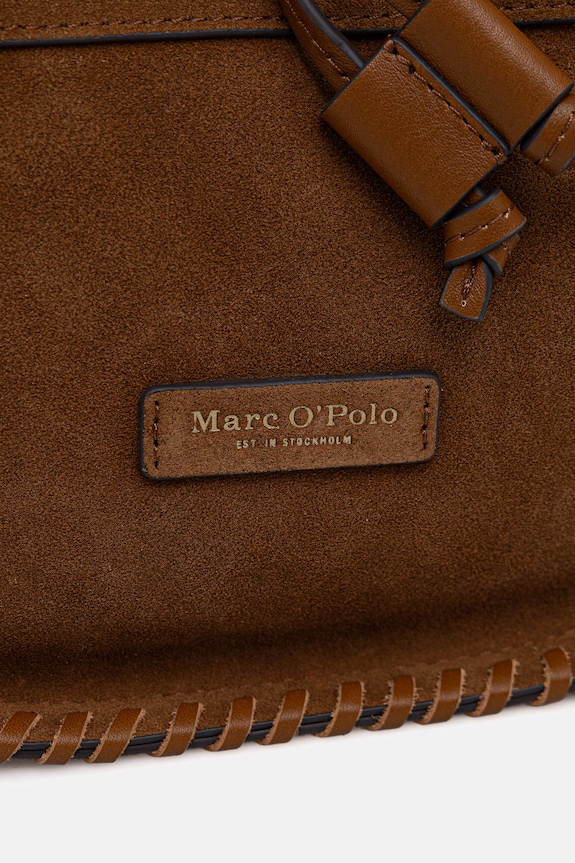 Doplnky Marc O'Polo crossbody kabelka dámska semišová 5000010854 hnedá