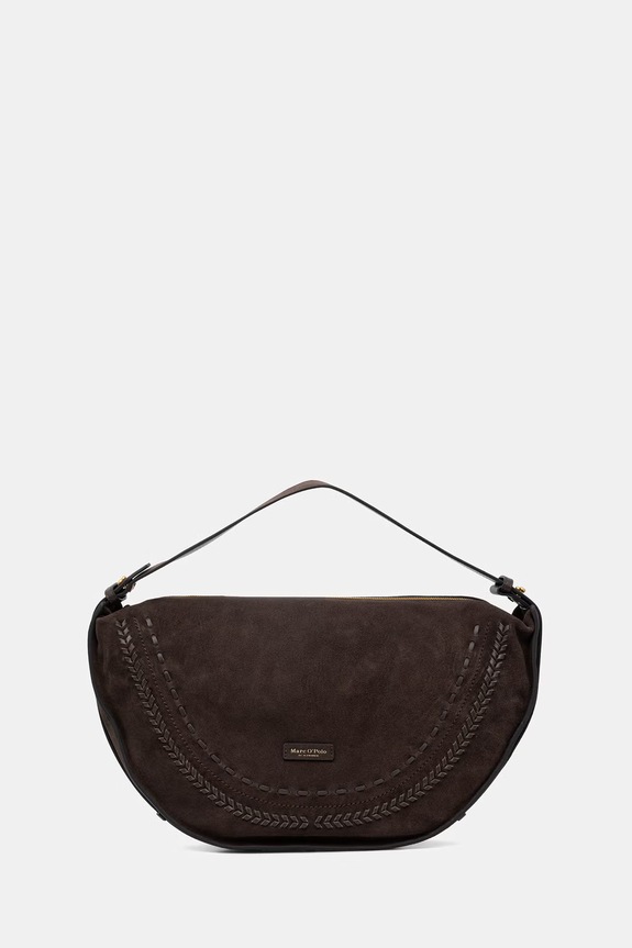 Marc O'Polo torebka shopper damska zamszowa brązowy 5000011010