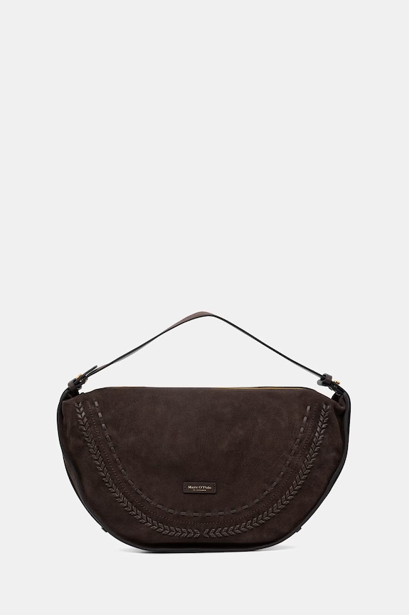 Marc O'Polo torebka shopper damska zamszowa brązowy 5000011010