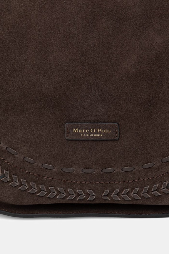 Marc O'Polo torebka shopper damska zamszowa brązowy 5000011010