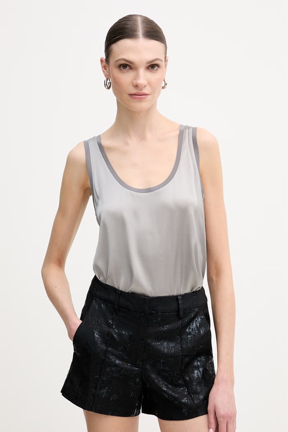 Silvian Heach top GOMOS regular szary GPP26071TO