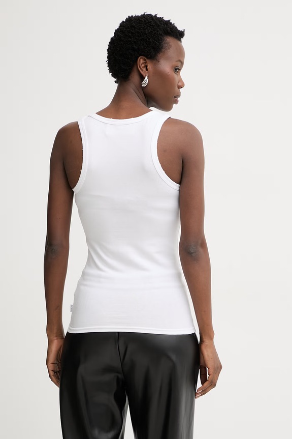 Oblačila Silvian Heach top ženski z bombažem GOMPO GPP26311CN bela