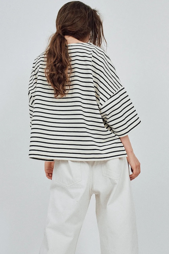 Muuv. t-shirt basic damski bawełniany KOAI longsleeve.KOAI biały ZS26