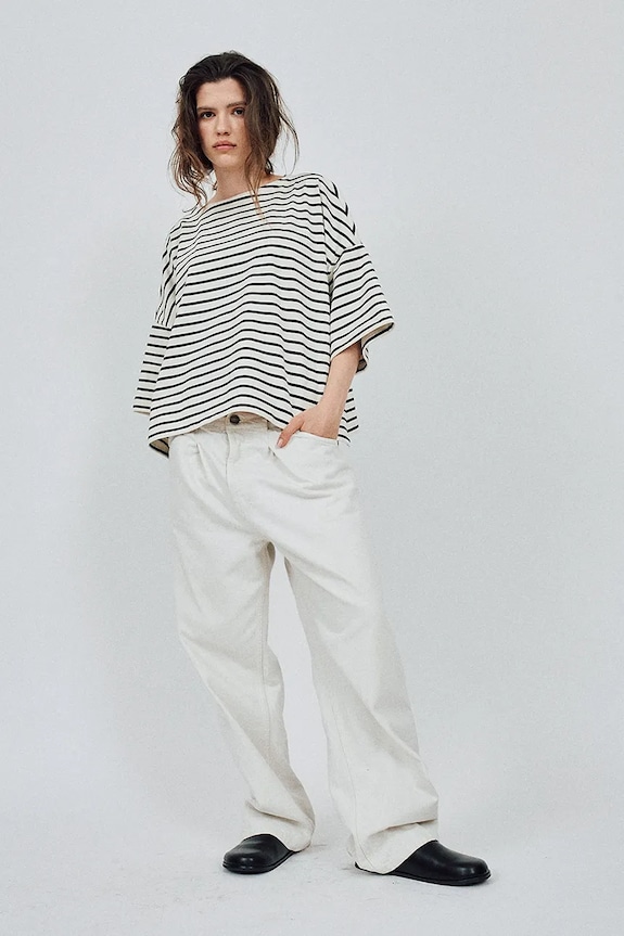 Muuv. t-shirt basic damski bawełniany KOAI biały longsleeve.KOAI