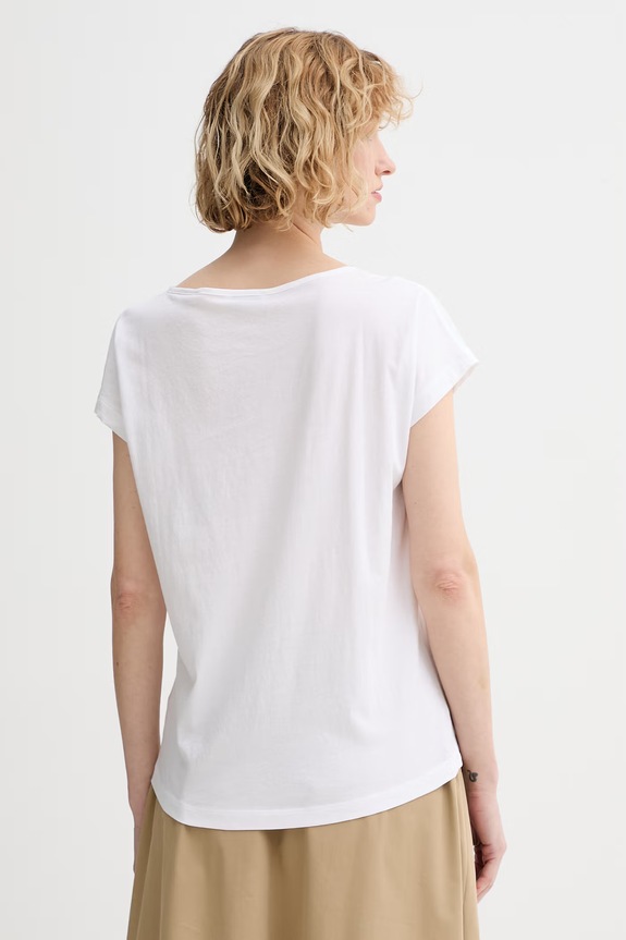 Ρούχα Marc O'Polo t-shirt γυναικείο βαμβακερό 5000014096 λευκό