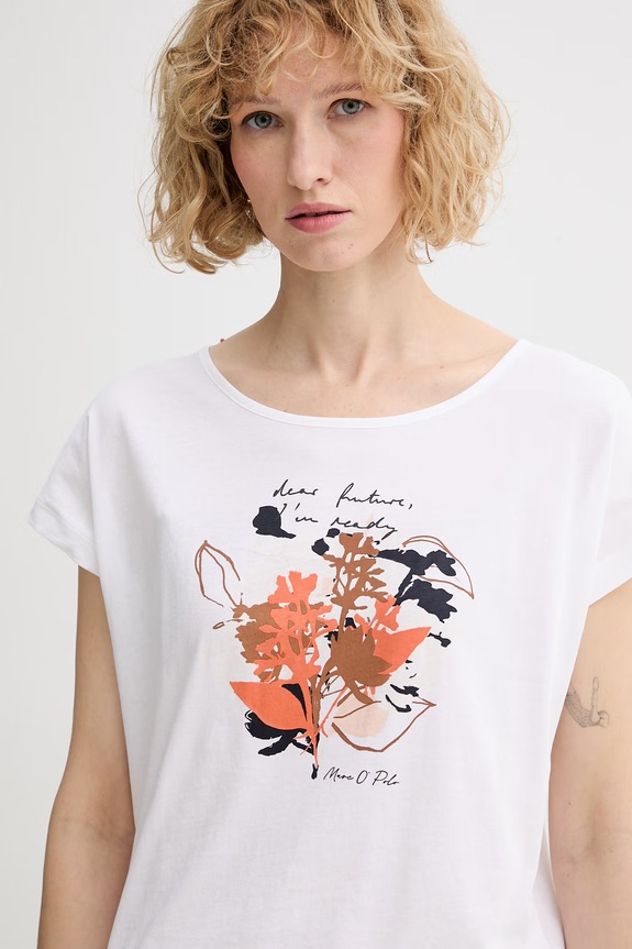 Marc O'Polo t-shirt γυναικείο βαμβακερό λευκό 5000014096