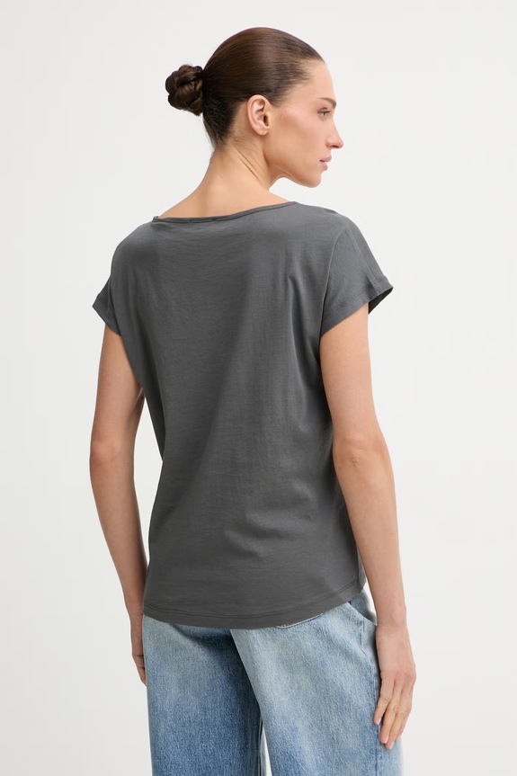 Marc O'Polo t-shirt γυναικείος βαμβακερός 5000014096 γκρί ZS26
