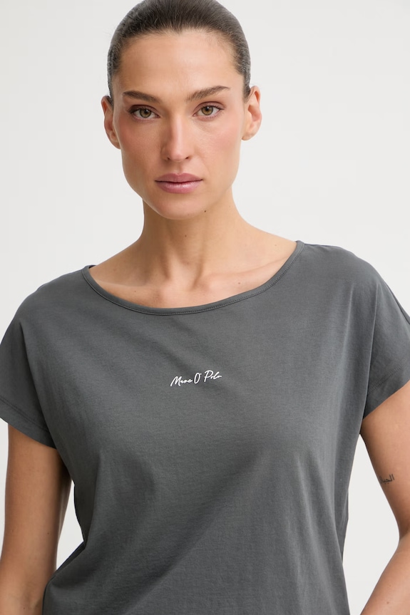 Marc O'Polo t-shirt γυναικείος βαμβακερός γκρί 5000014096