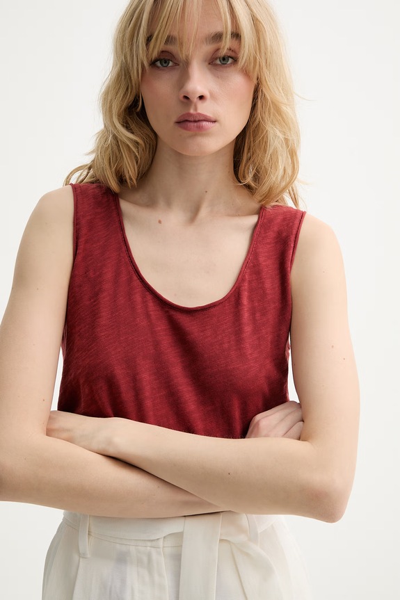 Marc O'Polo top pentru femei, din bumbac rosu 5000014109