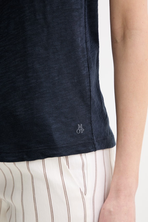 Marc O'Polo top pentru femei, din bumbac 5000014110 bleumarin