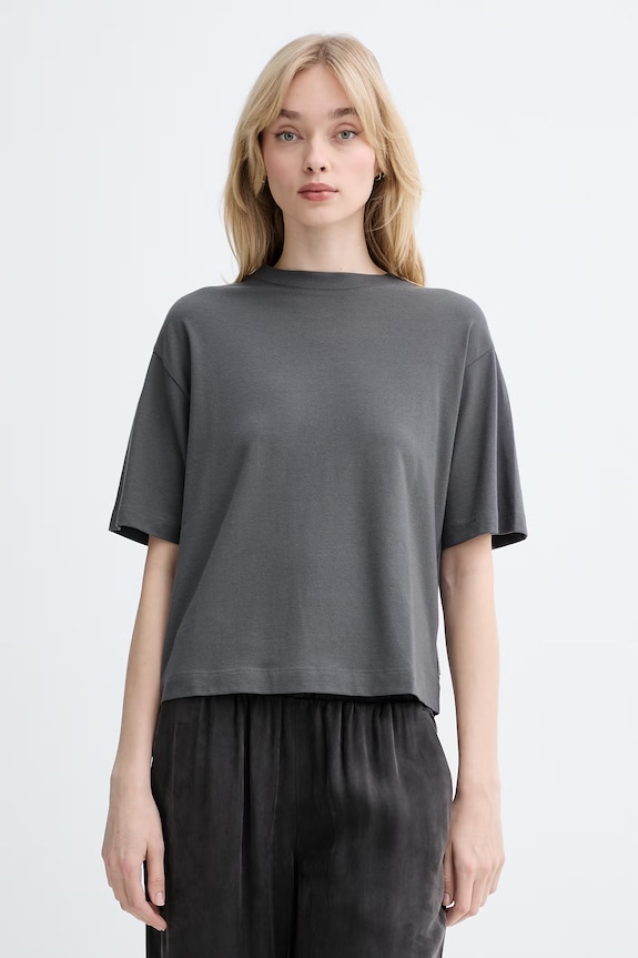 Marc O'Polo T-shirt damski z bawełną szary 5000014117