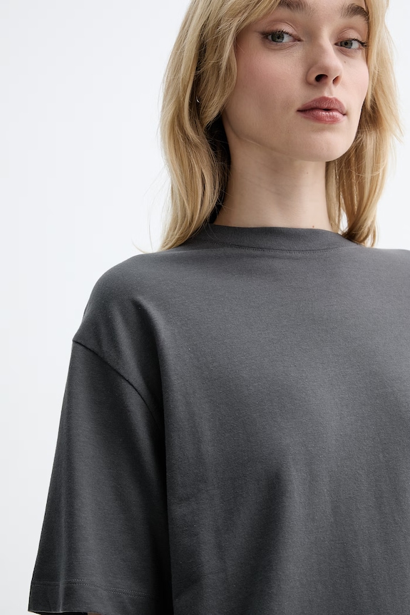 Marc O'Polo T-shirt damski z bawełną szary 5000014117