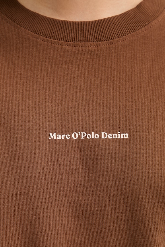Marc O'Polo T-shirt damski bawełniany brązowy 5000010000