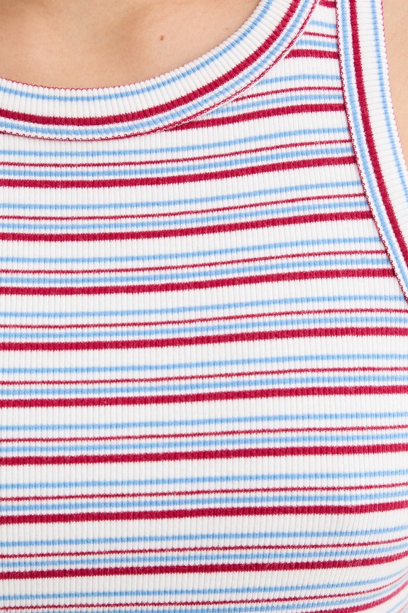 Marc O'Polo top damski z bawełną 5000010010 czerwony