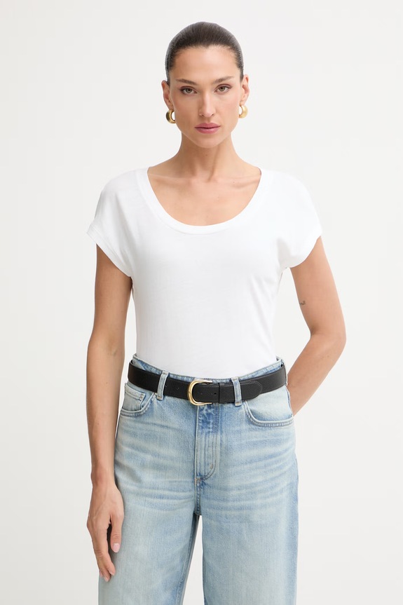 Marc O'Polo tricou pentru femei, din bumbac alb 5000014191
