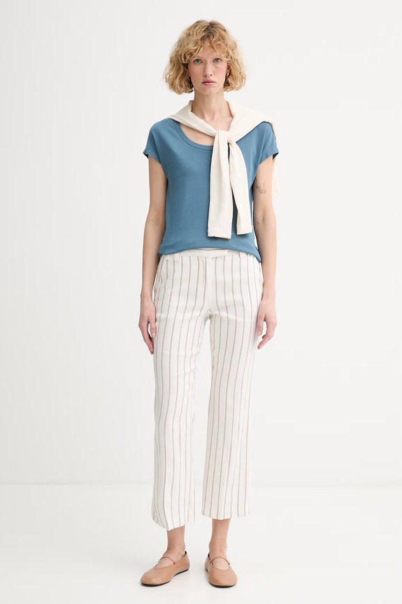 Marc O'Polo t-shirt γυναικείο βαμβακερό 5000014191 τιρκουάζ ZS26