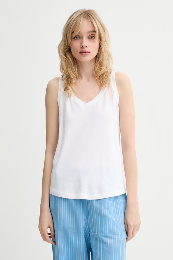 Marc O'Polo top pentru femei, din bumbac alb 5000014192