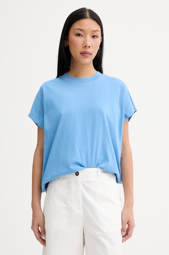 Marc O'Polo T-shirt damski bawełniany niebieski 5000009995