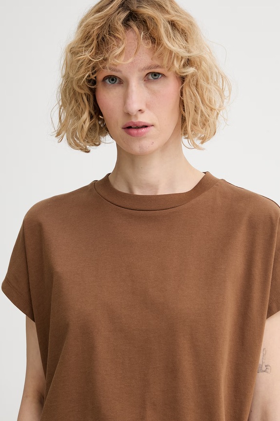 Marc O'Polo tricou pentru femei, din bumbac maro 5000009995