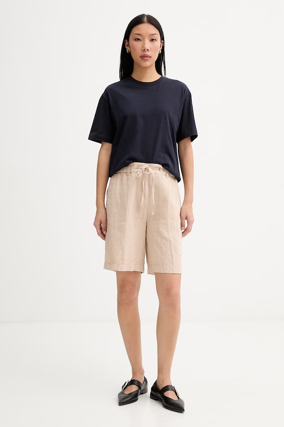 Marc O'Polo T-shirt damski bawełniany 5000010011 granatowy ZS26