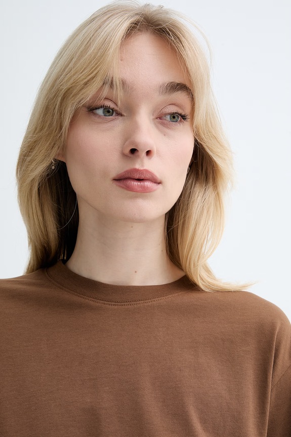 Marc O'Polo tricou pentru femei, din bumbac maro 5000010011