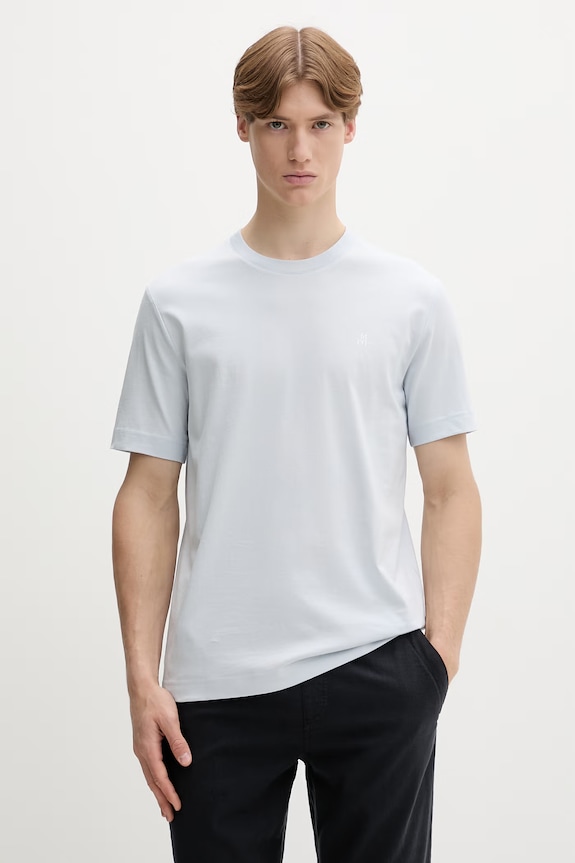 Marc O'Polo T-shirt basic męski bawełniany niebieski 5000013957