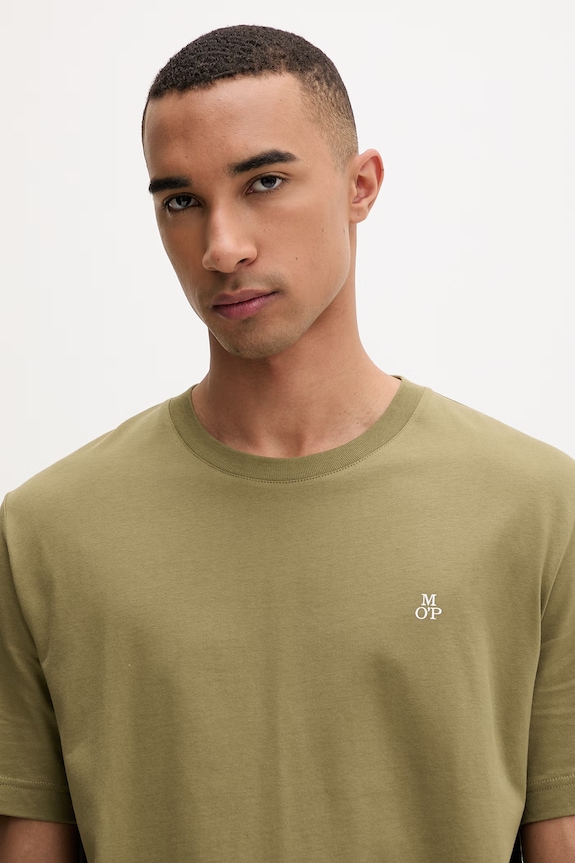 Marc O'Polo tricou basic pentru bărbați, din bumbac verde 5000013957