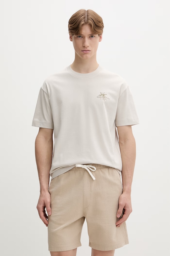 Îmbrăcăminte Marc O'Polo tricou pentru bărbați, din bumbac 5000013967 bej
