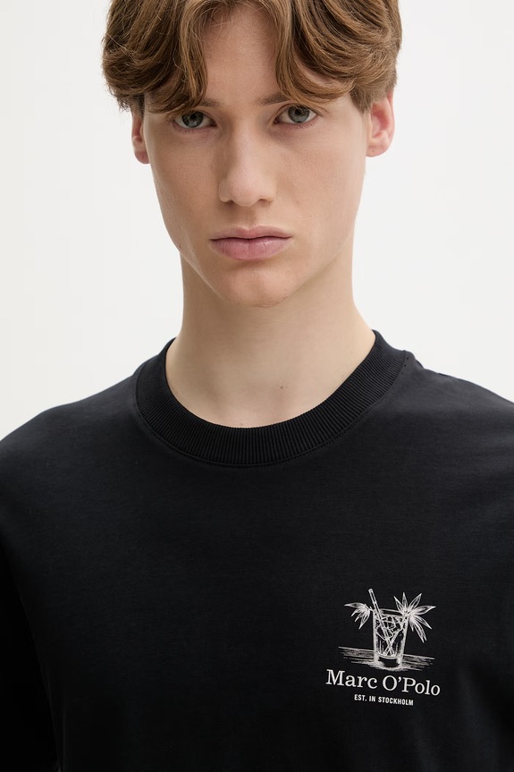 Marc O'Polo tricou pentru bărbați, din bumbac negru 5000013970