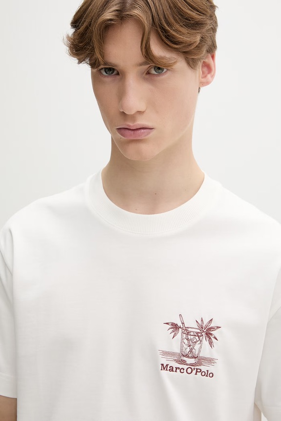 Marc O'Polo tricou pentru bărbați, din bumbac bej 5000013971