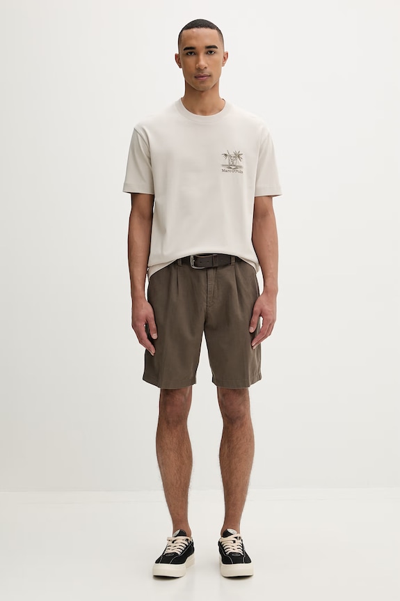 Marc O'Polo T-shirt męski bawełniany 5000013971 beżowy ZS26