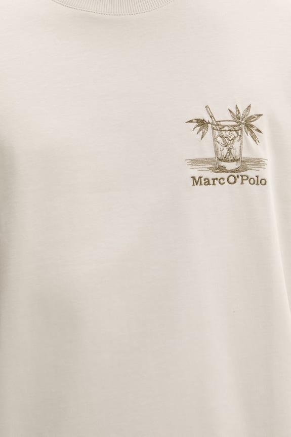 Marc O'Polo T-shirt męski bawełniany 5000013971 beżowy