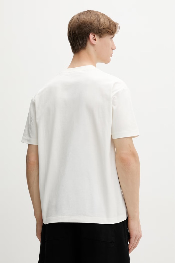Odzież Marc O'Polo T-shirt męski bawełniany 5000010118 beżowy