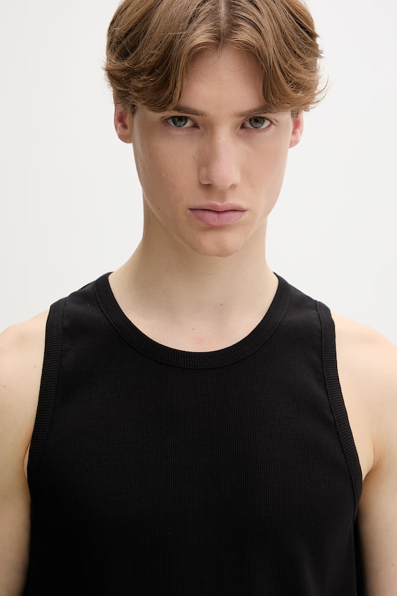 Marc O'Polo top pánsky bavlnený s elastanom čierna 5000010252