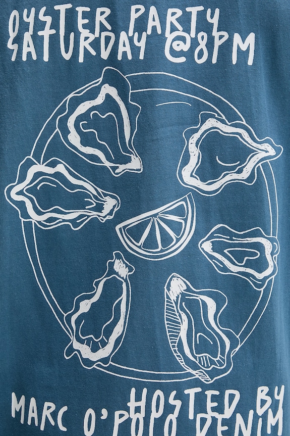 Marc O'Polo T-shirt męski bawełniany 5000010816 niebieski