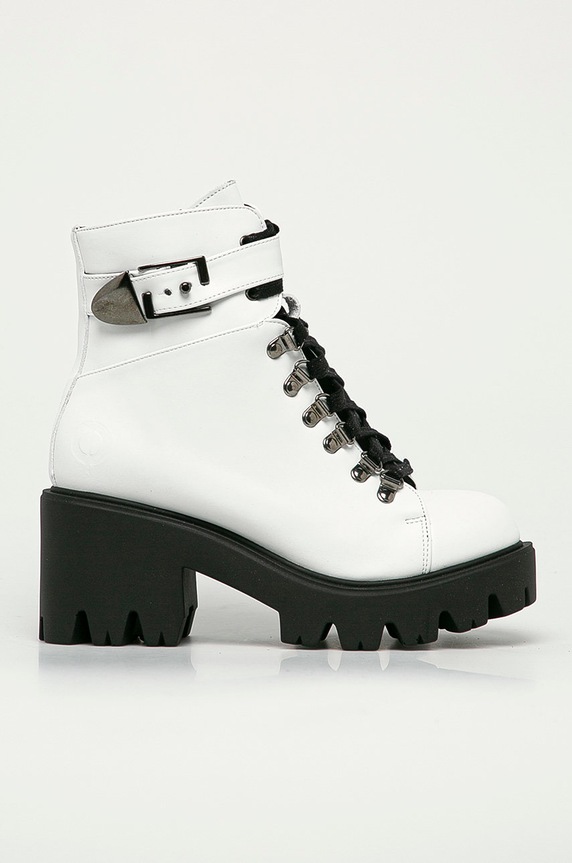 Altercore - Botine Enid Vegan 5-8 cm alb Enid.Vegan