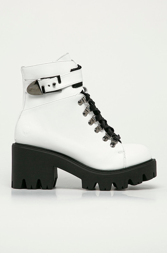 Altercore - Botine Enid Vegan 5-8 cm alb Enid.Vegan