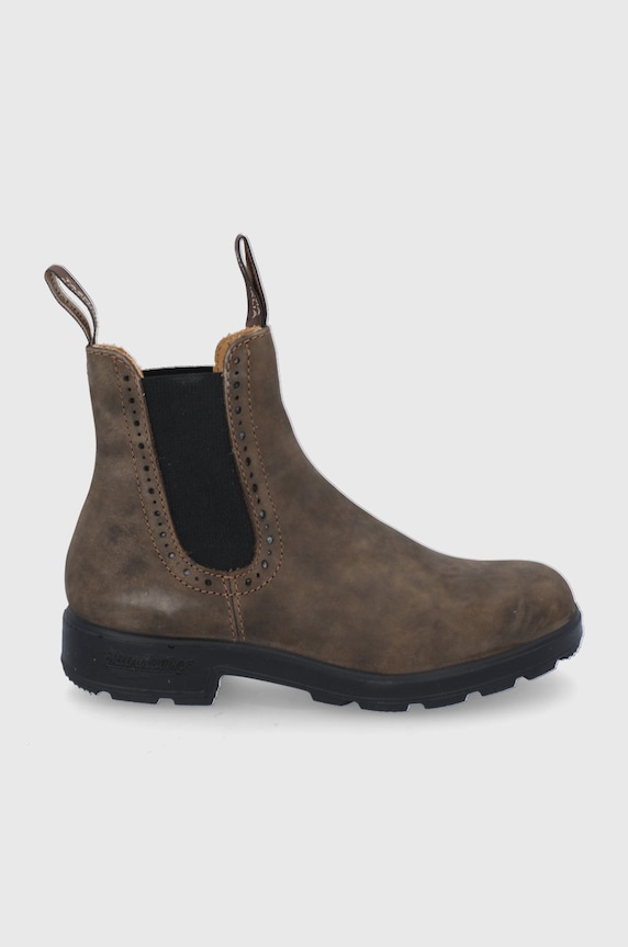 Blundstone Sztyblety skórzane 1351 płaski brązowy 1351.Brown