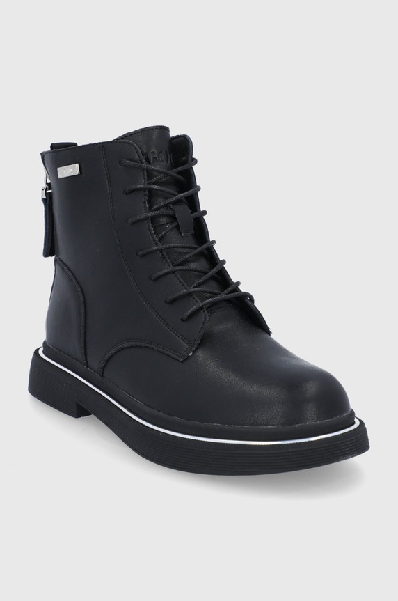 GOE Botki skórzane II2N4014.BLACK czarny ZW21