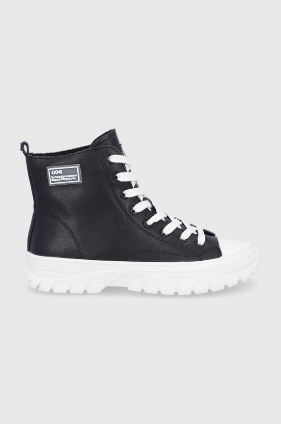 GOE Trampki skórzane płaska czarny II2N4030.BLACK