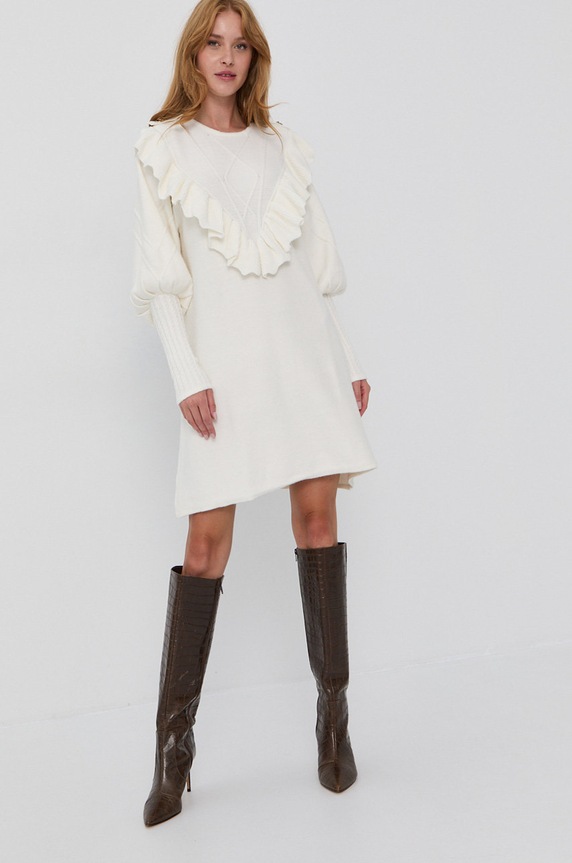 Silvian Heach Sukienka PGA21672VE beżowy ZW21