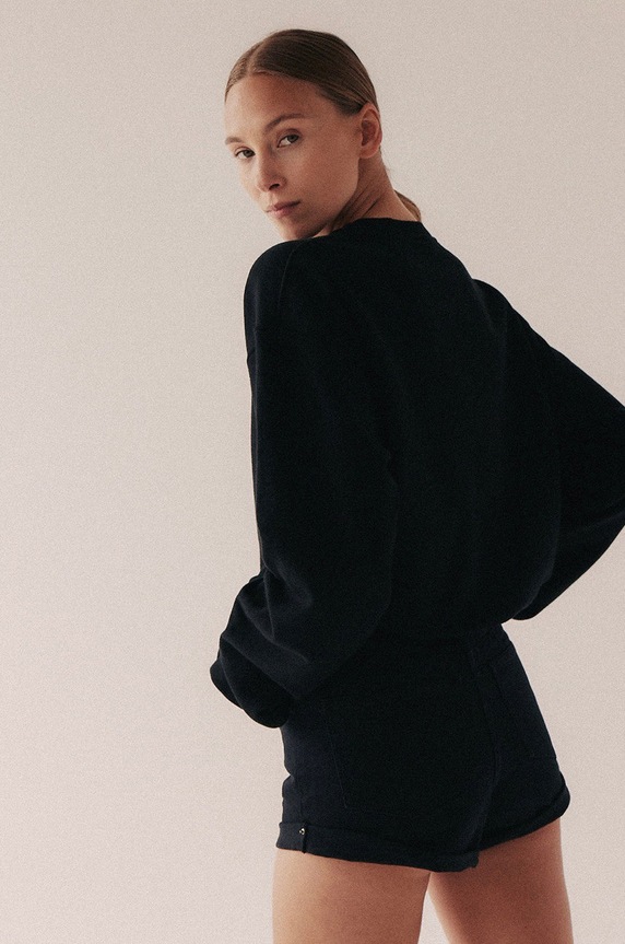 MUUV. Bluza crop top SUBTLE COTTON bluza.crop.COTTON