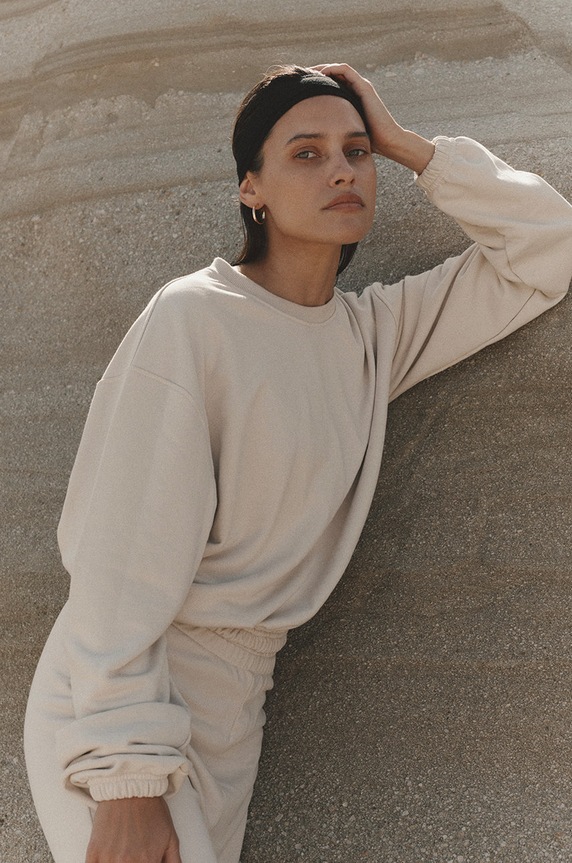 MUUV. felső Subtle Cotton bluza.crop.SUBTLE bézs ZS23