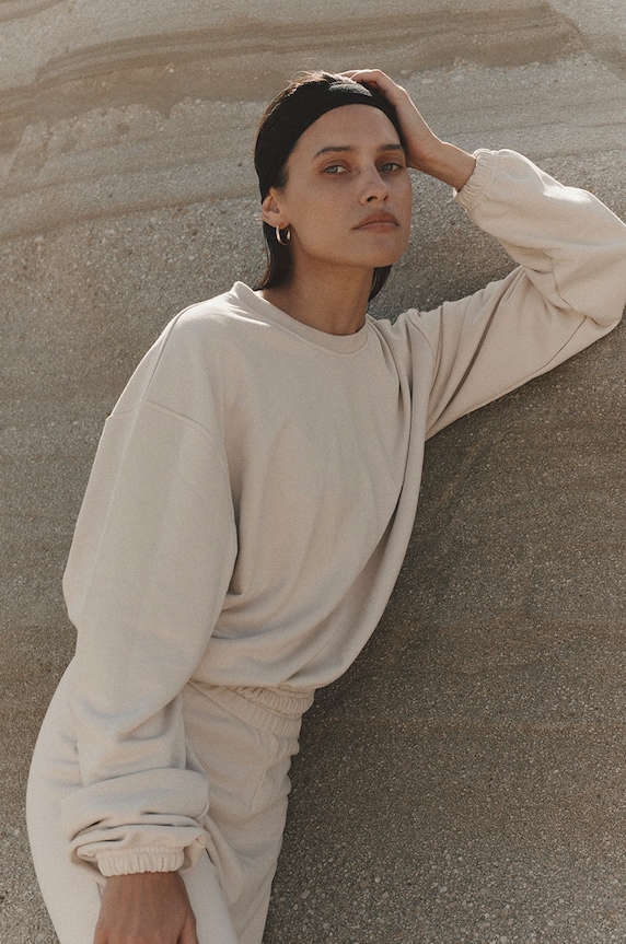 MUUV. felső Subtle Cotton bluza.crop.SUBTLE bézs ZS23