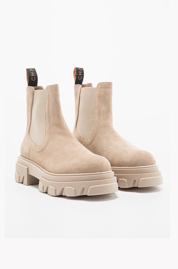 Charles Footwear sztyblety skórzane Mey Mey beżowy ZW23