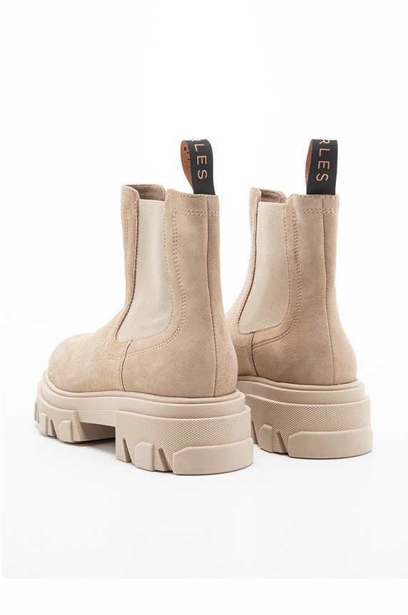Charles Footwear sztyblety skórzane Mey Mey beżowy