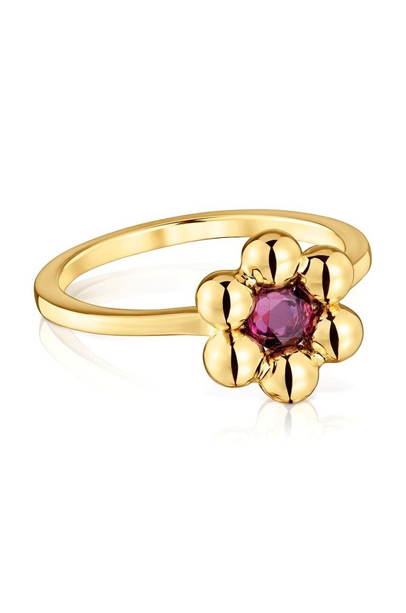 Δαχτυλίδι από επιχρυσωμένο ασήμι Tous 12 Sugar Party 1004032012 χρυσαφί AA00